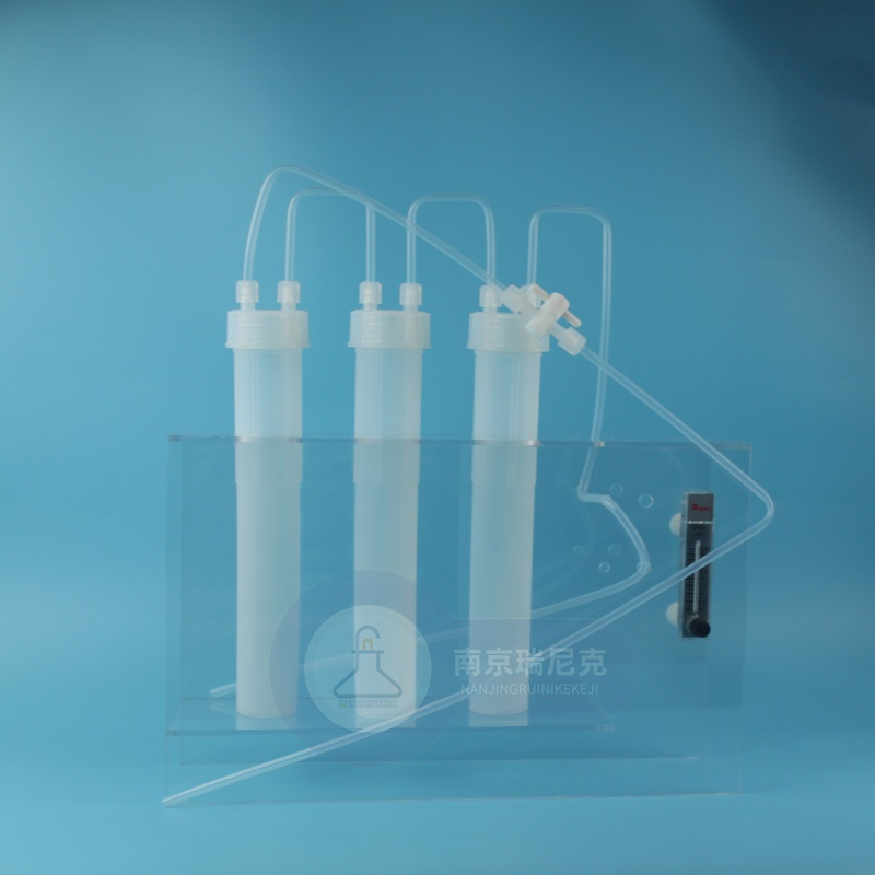 375mlPFA吸收瓶硼磷特氟龍四氟吸收瓶裝置氫氣耐酸堿洗氣瓶可定制
